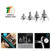 4-Piece 3-Jaw Gear Puller, 3", 4", 6", 8", Removal Tool for Gears, Pulleys, B...