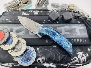 Tashi Bharucha Reate Knives T2500 1 Of 2 Prototype Full Timascus Damascus
