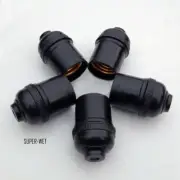 5pcs E27 4A Light Bulb Lamp Holder Pendant Edison Screw Cap Socket Vintage Black