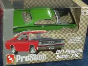 AMT PRO SHOP 1971 PLYMOUTH DUSTER 340 GREEN 1/25 PREPAINTED PLASTIC MODEL KIT