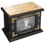 Cremation Urn for Ashes Adult Male Female, Wooden Urn Box and Casket for Huma...