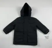 Boys Toddler Urban Republic Full Zip Hooded Jacket Size 24M 24 Months Black #593
