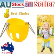 Full Bucket Toddler Swing Set Heavy Duty High Back Swing Seat For Kid Yellow