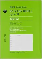 Delfonics Fountain Pen Refill B6 Type B (2 Pack) - B6 Size, Blue Ink