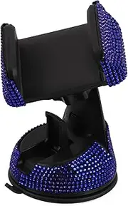 ZUNOXAZ Adjustable Rhinestone Car Phone Holder Stylish Bling Phone Mount for Dashboard Air Vent Fit Vehicle Smartphone Mount Secure Stable Design