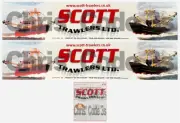 Code 3 Adhesive Vinyl Trailer Decal - Scott Trawlers - 1/50 1/76 1/148 1/64 1/87