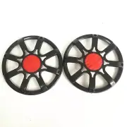 2Pc 6.5" ABS Plastic Speaker Cover Grill For Car Audio DJ PA Speaker Black & Red