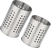 FUNOMOCYA 1 Set 2 Pcs Stainless Steel Chopstick Holders Cutlery Storage Organizers with Air for Quick Drying Widened Design for Secure Tableware Storage for Home Use