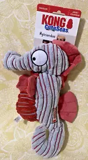 Kong Large CUTESEAS SEAHORSE Ocean Squeaky Plush Dog Pet Toy New -FREE SHIPPING-