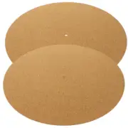 2PCS Turntable Mat Vinyl Record Protective Mat Cork Turntable Slipmat Supply