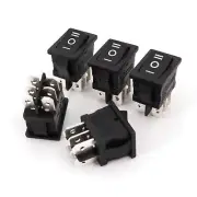 5Pcs RLEIL RL3-10 15x21mm 6-Pin ON-OFF-ON Latching DPDT Mini Rocker Switch