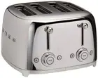 50's Style Retro Aesthetic 4 Slice Toaster 6 Presets Extra Wide Slots Stainle...