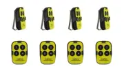 Bundle Pack of 4 x APC Remote Controls - Supplied with Sun Visor Clips (Yellow)