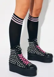 [Current Mood] Jeweled Ghoul Studded High Top Sneakers