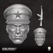 Colonel Brekhov Oktober Guard custom kit heads + AK-47 for GI Joe action figures