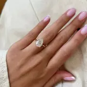 Pear Shape Moissanite Engagement Ring, Solitaire Ring, Wedding Gift For Wifey