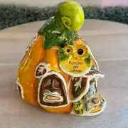 Blue Sky Clay Goldminc PUMPKIN PIE COTTAGE Pumpkin Fall Halloween Tea Light