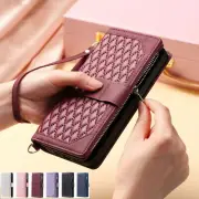 Leather Grid Card Wallet Phone Case For OnePlus 9 10 11 Pro Nord 2T ACE N30 11R
