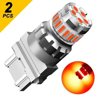 2x Red 3157 LED Brake Bright Tail Stop Light/Parking Bulbs DRL Day Running Lamp (for: Peugeot)