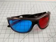 Red Blue/Cyan Anaglyph 3D glasses ellipse for 3D Movies Photos TVs
