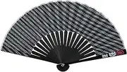 [大西賢製販] Ken Onishi Folding Fan Rib-Print Fan 7.1 inches (18 cm), Skull Crest "Ripple" 66-132, Skull Crest, 18cm