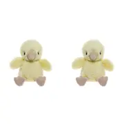 2x Charlie Bears Bear & Me Baby/Infant Chucky Egg Chick 19x9cm Toy 0m+ Yellow