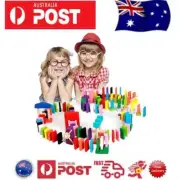 240Pcs Wooden Dominoes Set Tiles Tumbling Knock Down Block Kids Play Game Toys