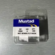 Mustad 3906B Size 6 Hooks (100 Pack NOS)