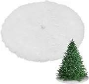 Christmas Tree Mat - Double Layers Plush Christmas Tree Decoration - Holiday Party Decorations Rustic Large Plush Tree Skirts for Gardens, Schools Holiday Party Decorations