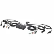 StarTech.com C2-DD46-UA2-CBL-KVM KVM Switchbox - 2 Computer(s) - 1 Local User(s) - 4K - 3840 x 2160 - 4 x USB - 6 x DisplayPort