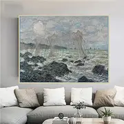 Paint by Numbers for Adults Claude Monet《Fishing Nets at Pourville》 Adults Paint Kits Canvas Gifts Arts Crafts for Home Decor