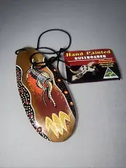 Australian Aboriginal Hand Painted Kangaroo 6.5" Bullroarer