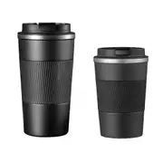 Black Leakproof Insulated Coffee Mug Stainless Steel Double Wall Travel Cup