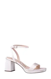 Nina Bergen Ankle Strap Sandal in Ivory at Nordstrom, Size 6