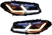 Auto Headlights Assembly Compatible For BMW F10 F11 F18 525i 530i 535li 2010-2017 Upgrade G30 G38 Style LED Projector Lens Accessories(For 14-17 Xenon)