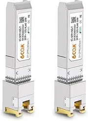2Pack 10GBase-T SFP+ Transceiver, 10G SFP+ to RJ45 Copper Module for Cisco SFP-10G-T-S, Ubiquiti UF-RJ45-10G, Netgear, D-Link, Supermicro, TP-Link, up to 30m