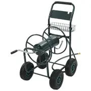 Garden Hose Trolley with 1/2" Hose Connector 75 m Steel vidaXL