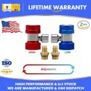 Hose Adapter High Low Connect Quick HVAC AC A/C Manifold Gauge US (for: BMW)
