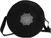 Yoga Wheel Carrier Bag, Double Zipper Fitness Backpack Black Nylon Protective Case with Handles, for Yoga Wheels, Travel & Gym & Home