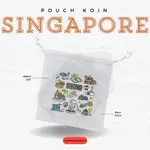 DISKONGEDEAN POUCH 硬幣錢包紀念品新加坡硬幣錢包由新加坡梅利奧材料 4 型