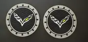 NEW Corvette 2pcs Silicone Non-Slip Car Cup Holder Coasters Set Stingray Vette