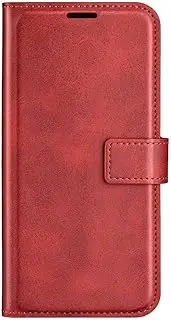 YKNIUFLY Case for Asus Zenfone 10, PU Leather Flip Folio Wallet Cover, with Card Slots, Case Cover for Asus Zenfone 10.(Red)