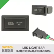 LED LIGHT BAR GREEN LED Horizontal Switch for Toyota Landcruiser 75 78 79 80