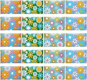 100 Pack Travel Size Tissue Pocket Tissues Mini Travel Tissues Packs 3 Ply Travel Tissues Bulk Slim Pocket Tissues Wallet Size Tissue for Guest Wedding, 4 Styles (Daisy)