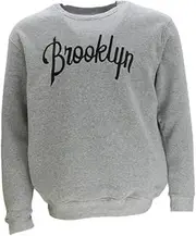 [FIL] Men's Unisex Fleece Crew Neck Sweater Jumper Pullover Embroidered - Brooklyn