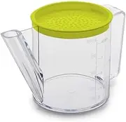 Ibili 795900 "Easycook" Plastic Gravy Oil Fat Separator Measuring Jug 1 Litre, 20 x 13 x 13 cm, Transparent/Green