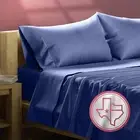 Egyptian Cotton California King Bed Sheets - 800 Thread Count 4 PC Navy Blue Bed