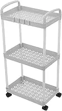 HYTROVE Plastic Rolling Storage Cart with Wheels Versatile Organizer for Kitchen Bathroom Dorm and Nursery Utility Shelves for Cleaning Supplies and Home