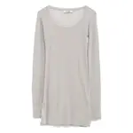 [Gimaguas] Gimaguas Bahmon Scoop-neck Long-sleeve Mini Dress XS GREY