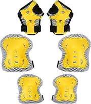 Kids Knee and Elbow Pads Set, Comfortable Kids Protective Gear Set, Flexible Protective Gear for Outdoor Activities Cycling Rollerblading Scootering
